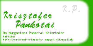 krisztofer pankotai business card